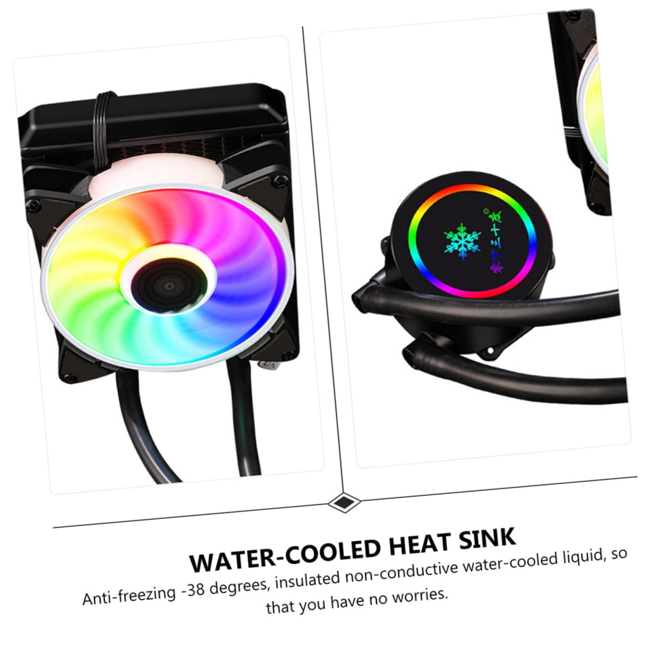Cabilock Practical CPU Radiator Liquid Cooler 120mm Water Cooling System for Gaming Desktop Pcs Integrated Fan, Efficient Heat Dissipation for Overclocking and High-Performance Computers