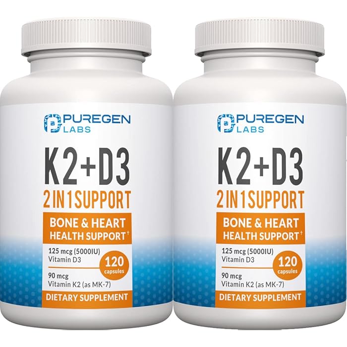 Buy 2 in 1 High Potency Formula 90mcg Vitamin K2 (MK7) and 5000 IU