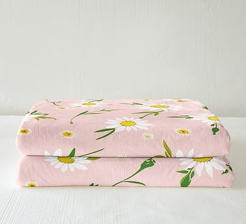 Miniatura 4 de Manfei Manta de margaritas, manta de flores amarillas y blancas para sofá, manta de cama de jardín botánico para niños y niñas, decoración de