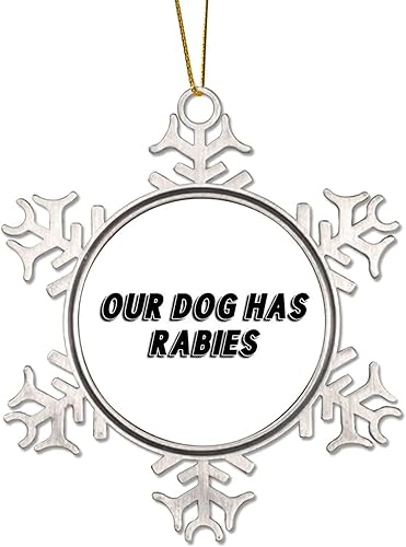 Miniatura 4 de Let's Snuggle - Adorno de copo de nieve de metal para árbol de Navidad, decoración colgante con cita divertida, adorno de Navidad, conmemorativo,