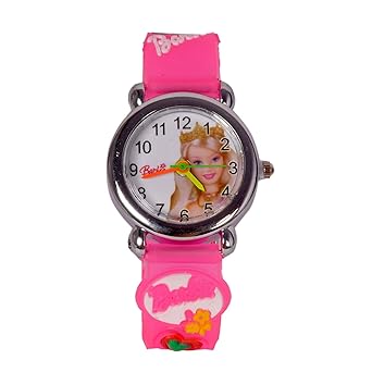 CLOUDWOOD Barbie Multicolour Dial Analog Girls Wrist Watch (Pink)