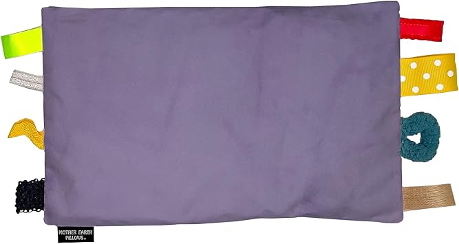 Mother Earth Pillows Weighted Sensory Lap Pad with Flax Seeds, 1.5 lbs, Unscented - Plush Minky Purple