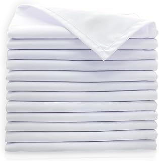 Sweet Needle Juego de Servilletas de Tela blanco Alta absorbencia para derrames, lavables, resistentes a las arrugas, reutilizables Uso para cenas diarias, ocasiones especiales y eventos paquete de 12