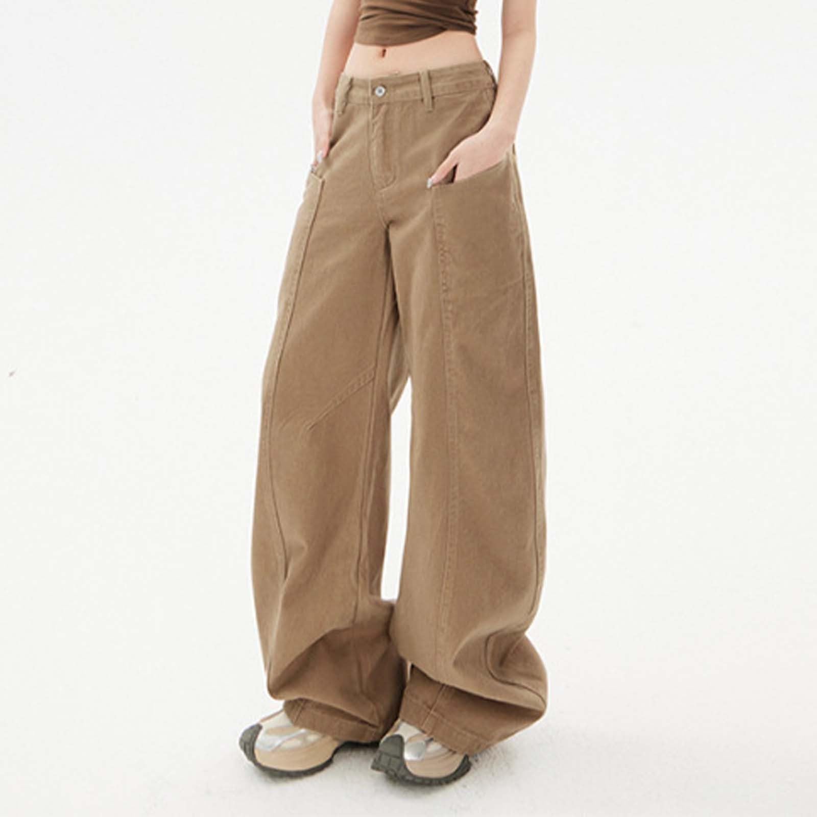 Vaqueros Mujer Ropa De Jeans Tallas Grandes Pantalones Y2K Casual Wide Leg Anchos Deportivos Cargo Rectos Baile Urbano Push Up
