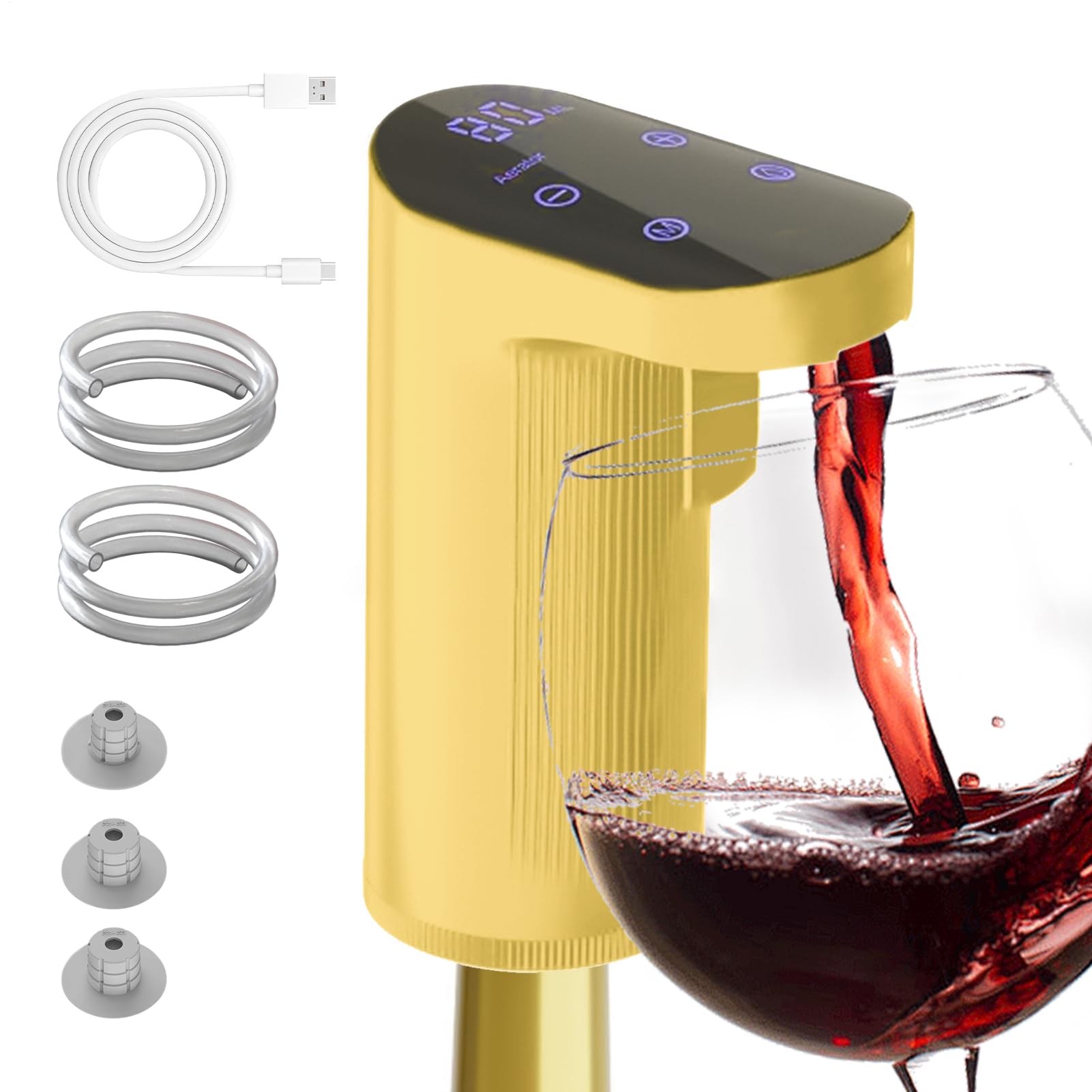 Elettrico Vino Decanter Aeratore Dosatore - Dispenser Vino Ricaricabile, Decanter Elettrico PerVino Per Gin Rum Whisky Vodka Liquori Alcolici DrinkVino