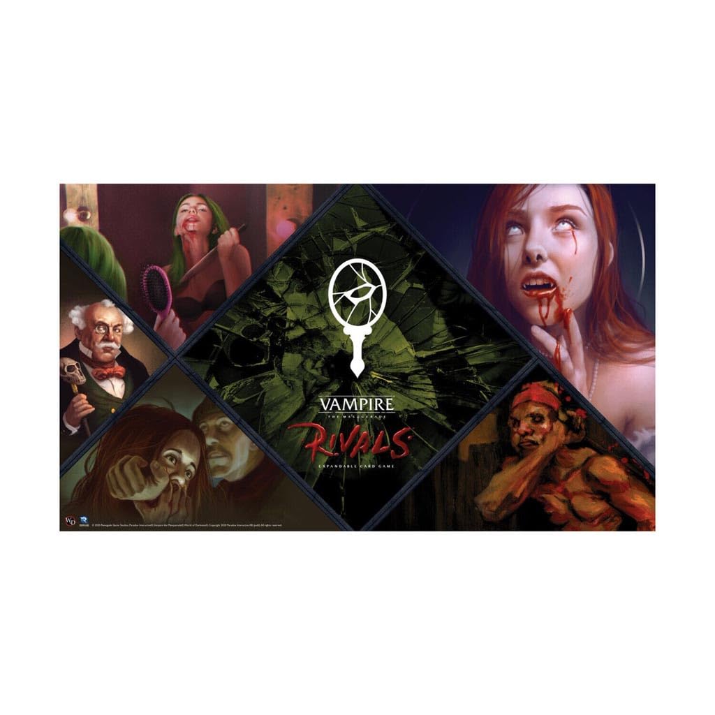 Renegade Game Studios Vampire: The Masquerade – Rivals Expandable Card Game | Malkavian Clan Playmat | Deck Construction | World of Darkness English