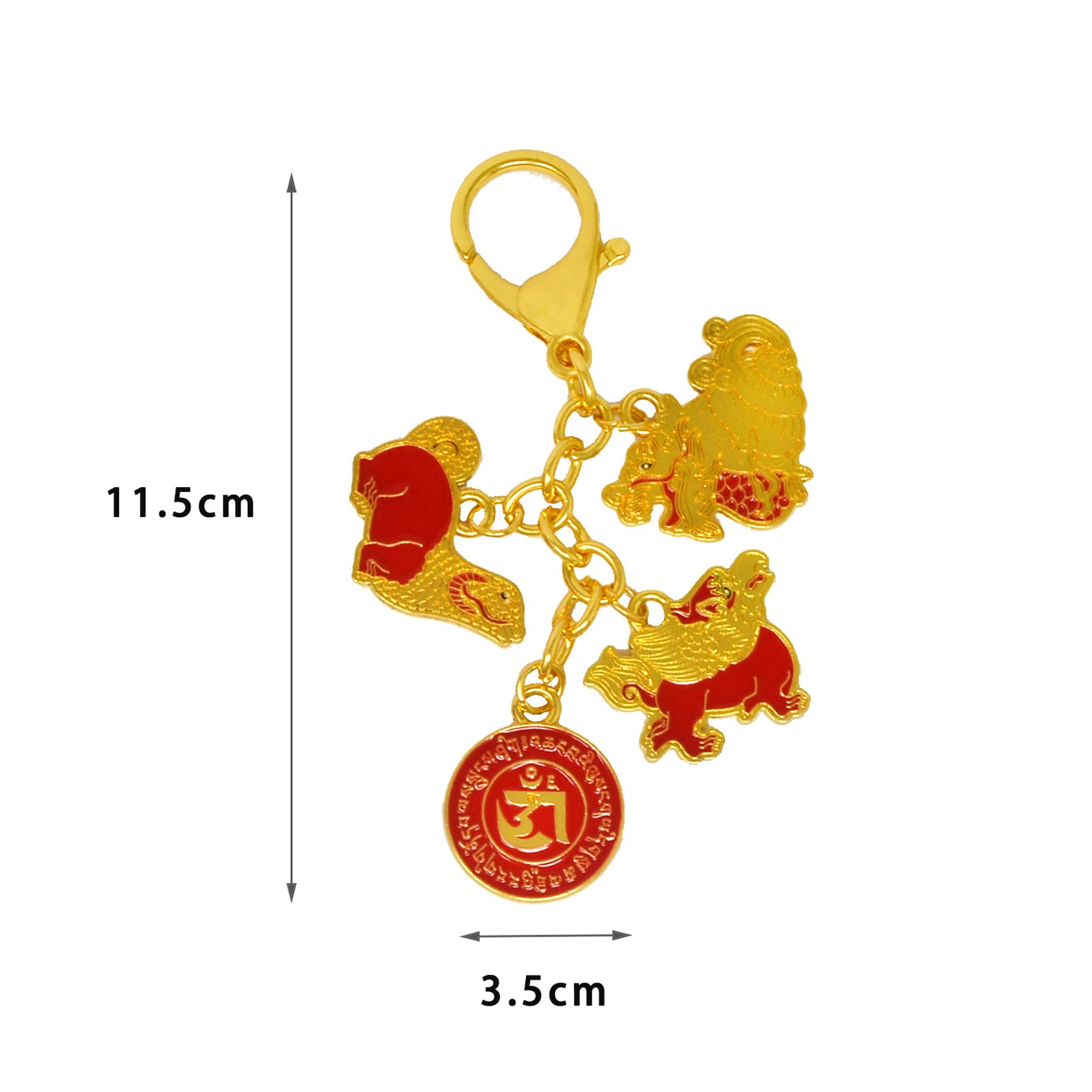 Feng Shui Trzy Harmonia Zwierzęta Brelok Harmonia Pokój Amulet Bogactwo Porsperity Sukces Zen Brelok Nowy Rok Prezent Świąteczny W5475