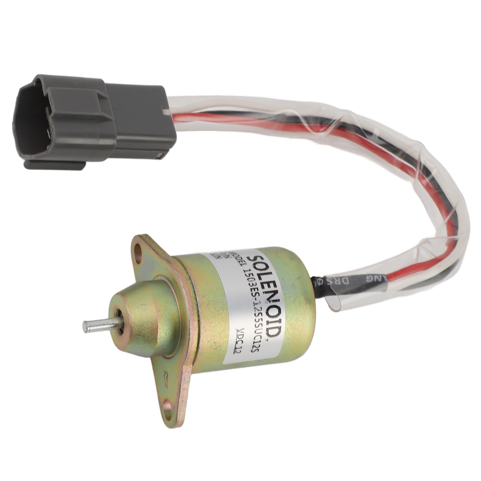 1503ES 12S5SUC12S Solenoide di Arresto Carburante 12V, Funzionamento Preciso e Sicuro, Lavorazione Professionale, Facile da Installare, per Motore Generatore, Anti-interferenza