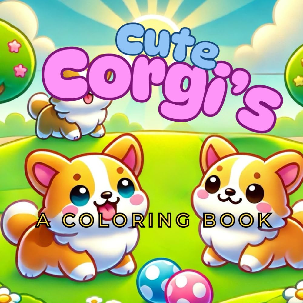 Cute Corgi's: A Coloring Book