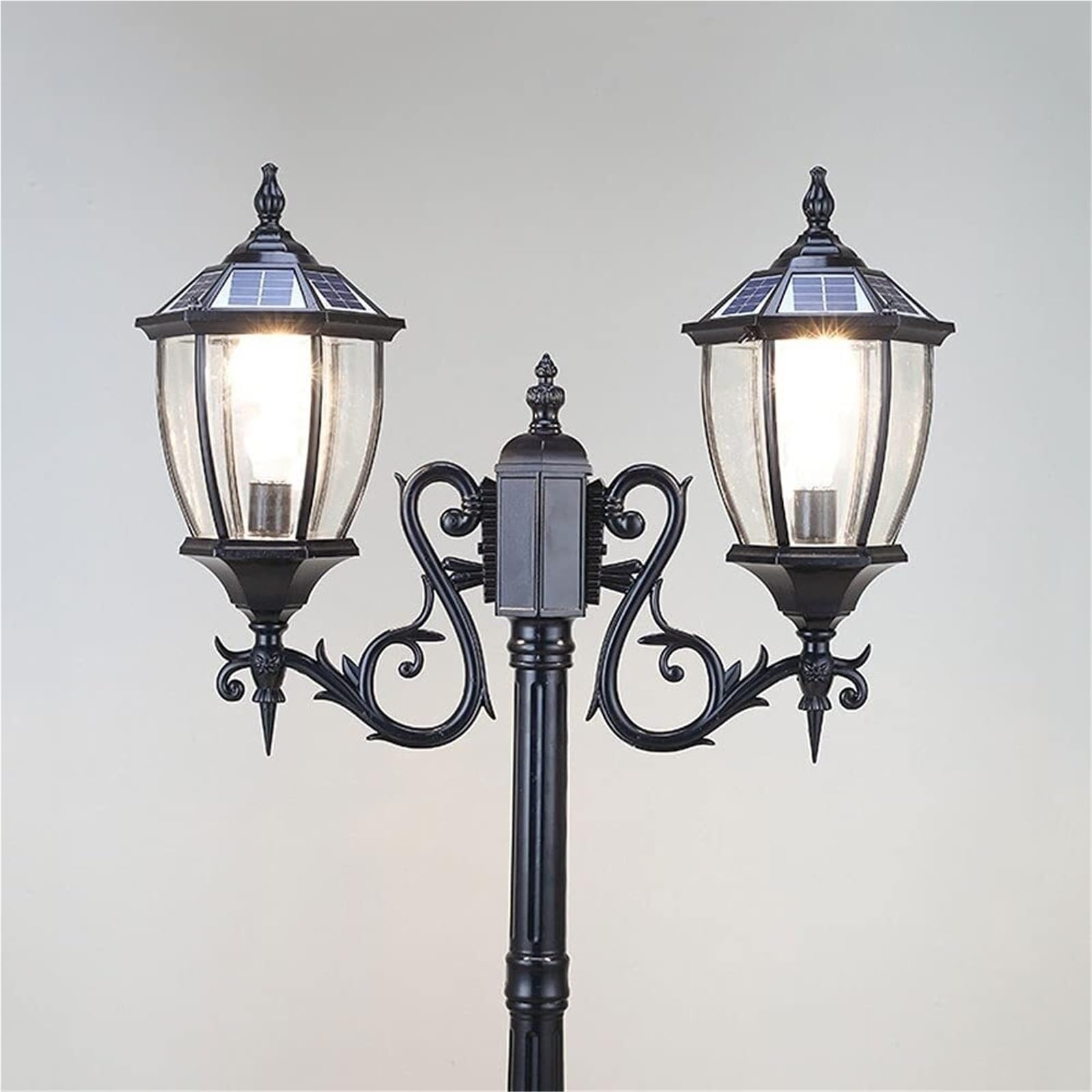 QUSYZD Solar Post Lights Outdoor Lamp Post Light, Outdoor Lamp Post Light, Solar Street Lights Ip56 Waterproof Column Light Outdoor High Pole Light Aisle Villa Landscape Light,Height 265cm