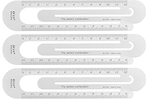 3pcs Silver Tone Straight Ruler Bookmark: Versatile Measuring Tool and Study Aid