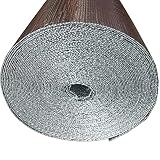 Reflektierende Wärmerolle Aluminiumfolie Doppel Noppenfolie Isolierfolie Wasserdicht Strahlende Barriere Für Wärmedämmung Dachdämmung Fassadendämmung Bodendämmung(Size:2X10M(6X33ft))