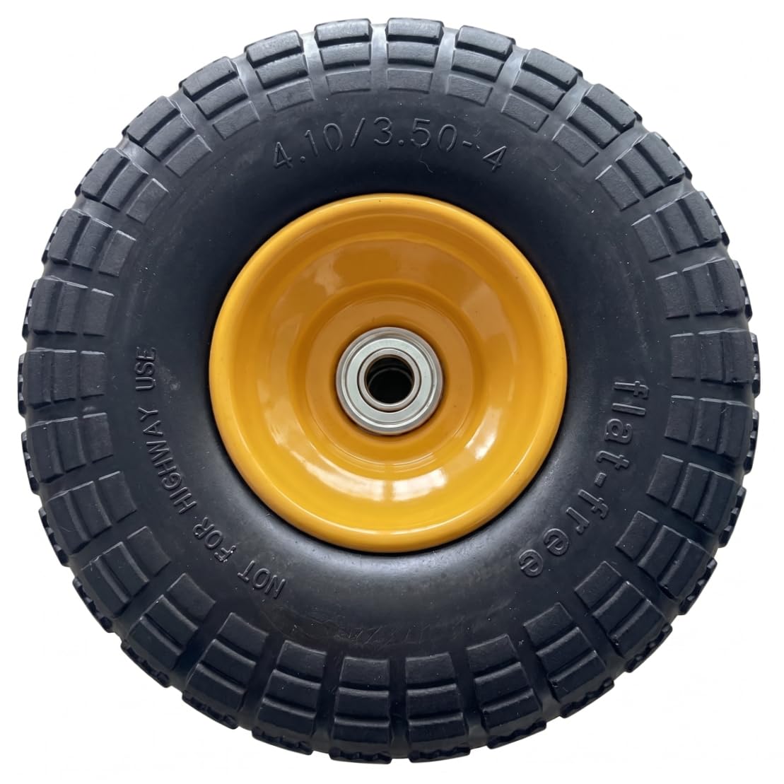 Hand Truck Tires, Flat-free Polyurethane Foam Hand Cart Wheels, Heavy Duty Garden Cart Wheels, Fits Garden Carts - 4.10/3.50-4, Black ;1