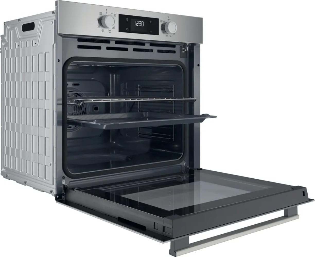 Hotpoint - HAO475PX Four Encastrable Pyrolyse 71L - Multifonction - Nettoyage Pyrolytique et Hydrolytique - Fonctions Automatiques Pain & Pâtisserie - Classe Énergétique A++ - Inox