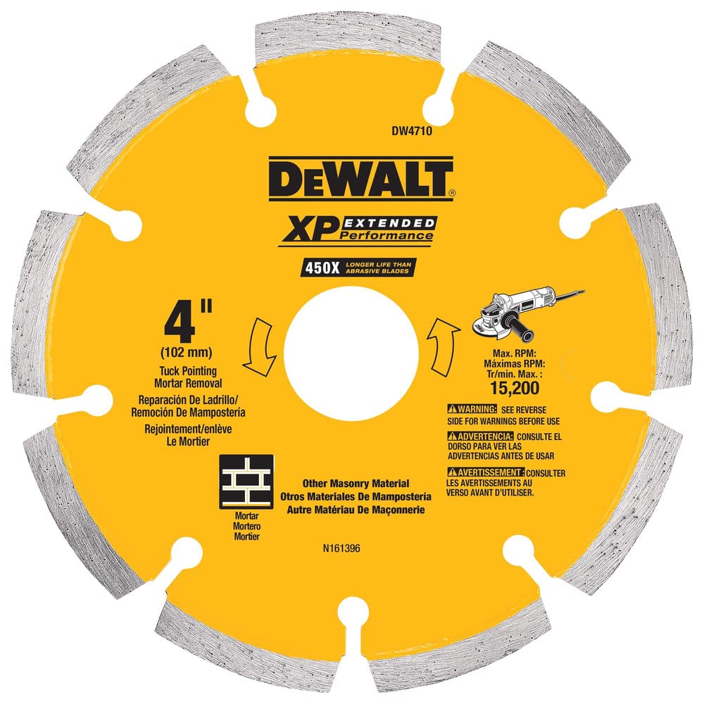 DeWalt dw4710 (Tuck punto diamante hoja de sierra con 5/8-inch o 7/8-inch Arbor