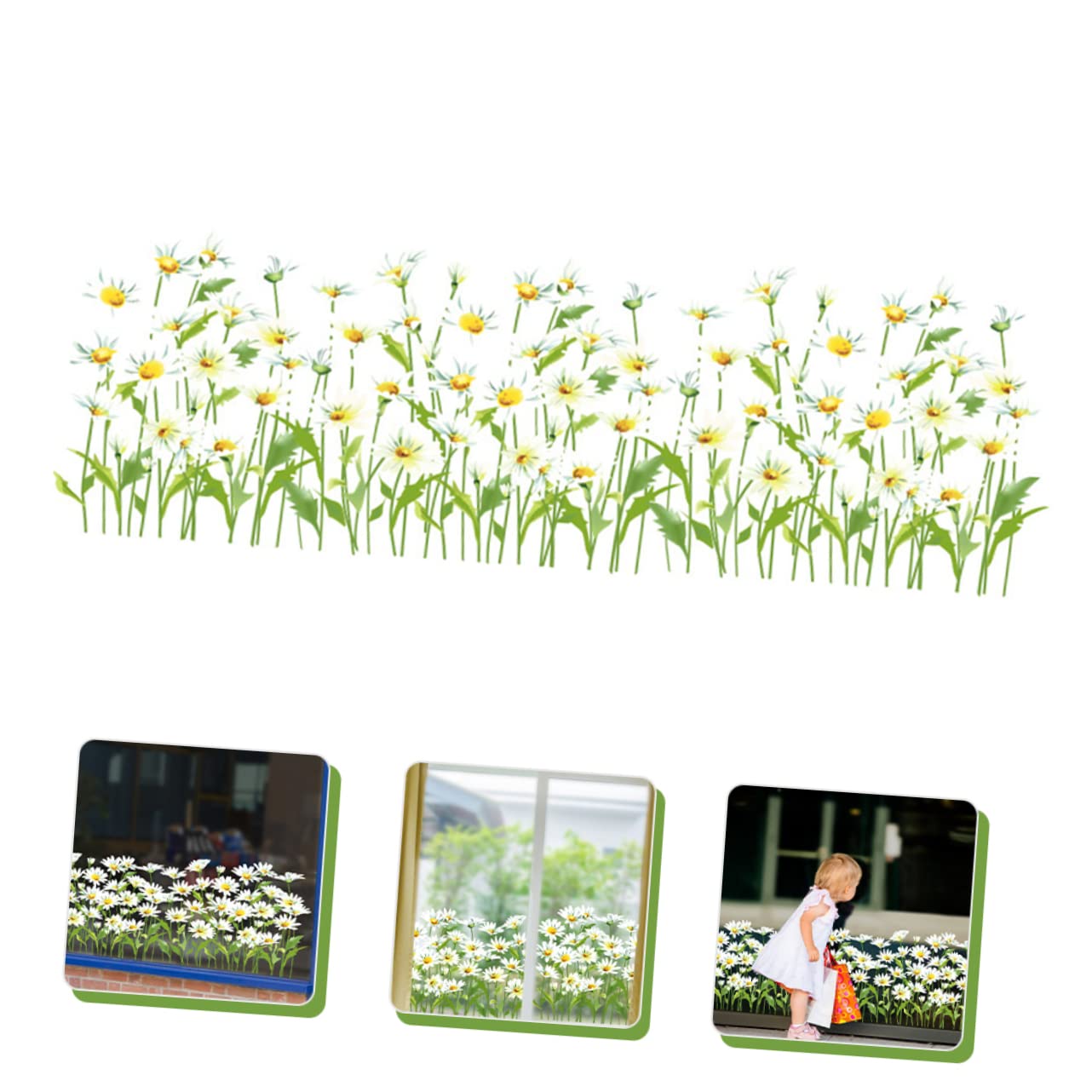 DOITOOL 4piezas Calcomanías De Flores Para Paredes Adhesivos Decorativos Removibles Para Ventanas y Puertas Decoración Elegante Para Salas Habitaciones y Oficinas