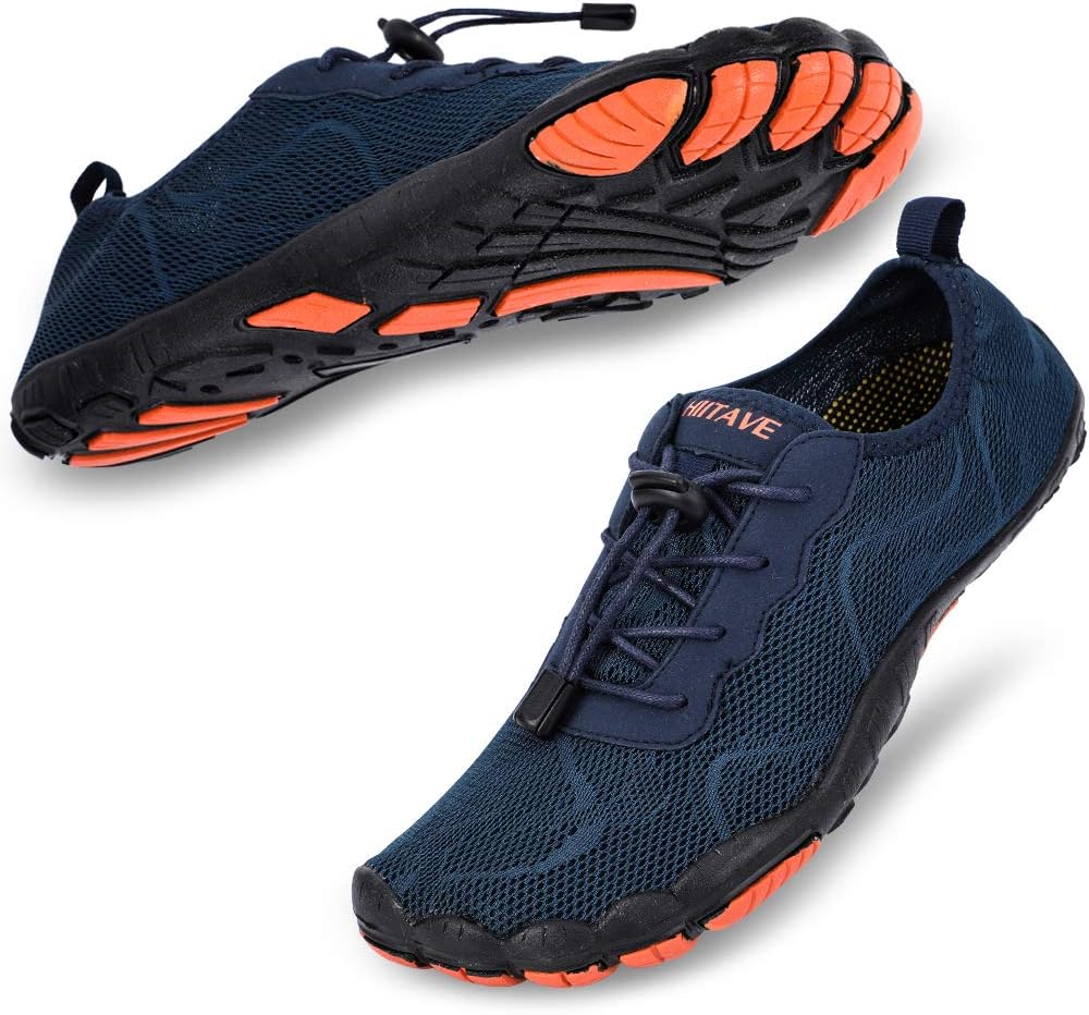 hiitave Men Barefoot Water Shoes Beach Aqua Socks Quick Dry for Outdoor Sport Hiking Swiming Surfing