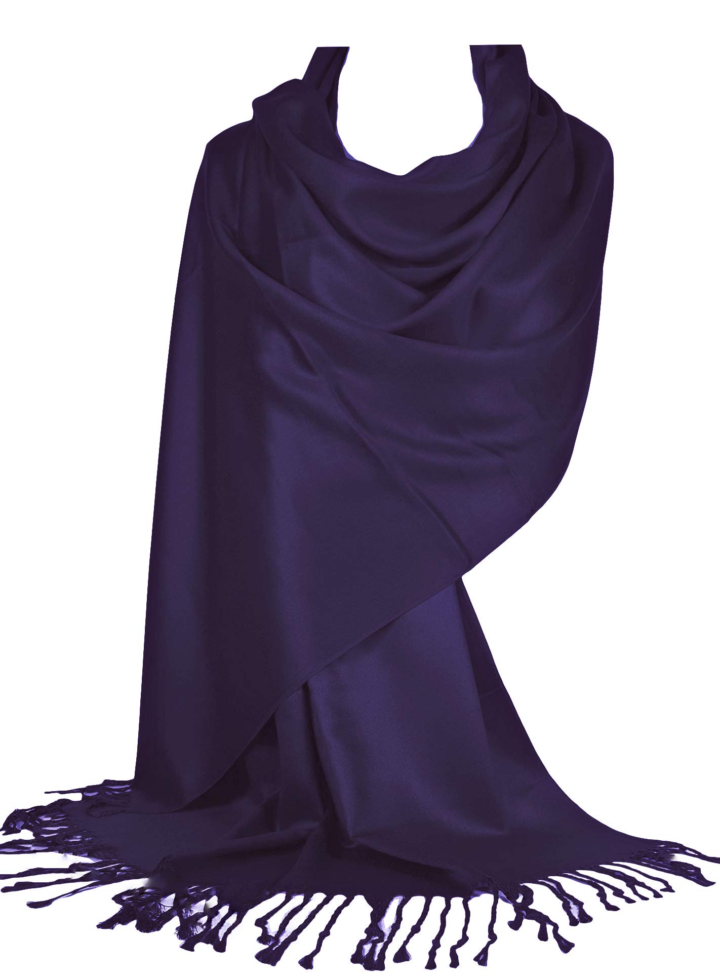 World of Shawls Super Soft Pashmina Shawl Scarf Wrap (Indigo)