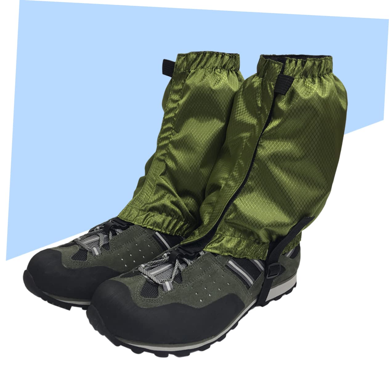 VANZACK Outdoor Hiking Gaiters for Women Men Ankle Walking Gaiter Snap Fastener Water Windproof Dark