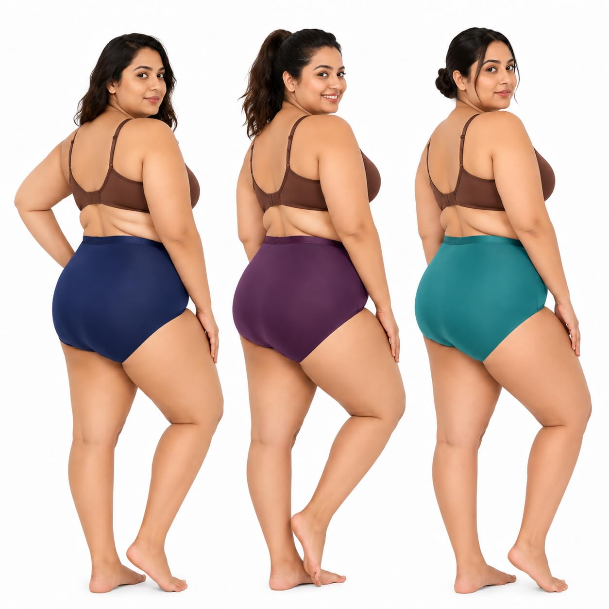 Big Size Panty for Women Pack of 3 Multicolor-picture-19