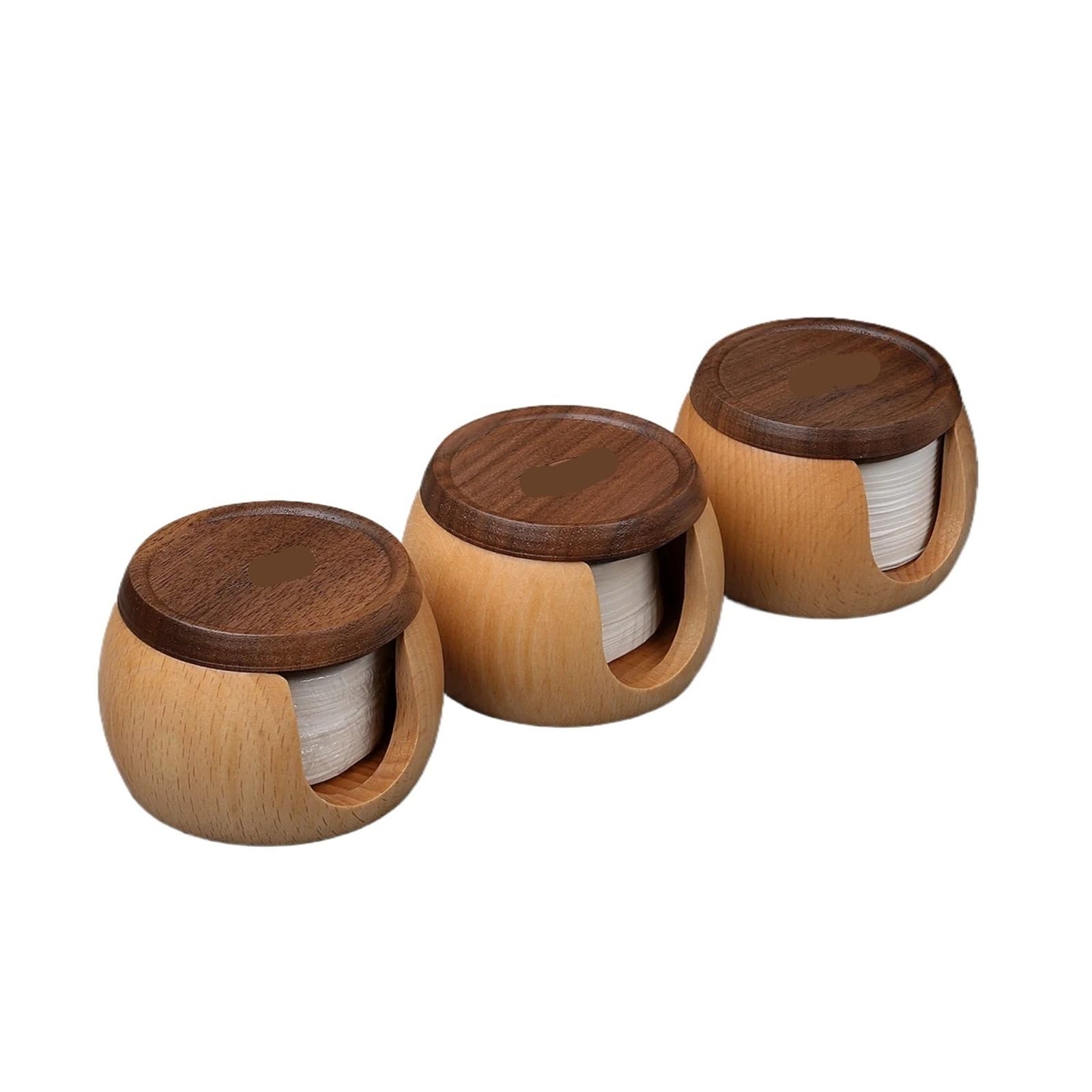Caja De Madera Espresso Y Filtros De Papel De 200 Piezas, Compatibles Con IKAPE, Filtros De Papel De Pantalla De Disco De Café For Cesta De Portafiltros De 51/54/58 Mm(51MM 201pcs)