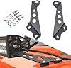 Samman Hood Mounting Brackets for 20-22 LED Light Bar Work Lights Fog Lights, Windshield Hood Mounts Bracket for 22 Straight Light Bar Compatible with Jeep Wrangler JK 2007-2017 1 Pair