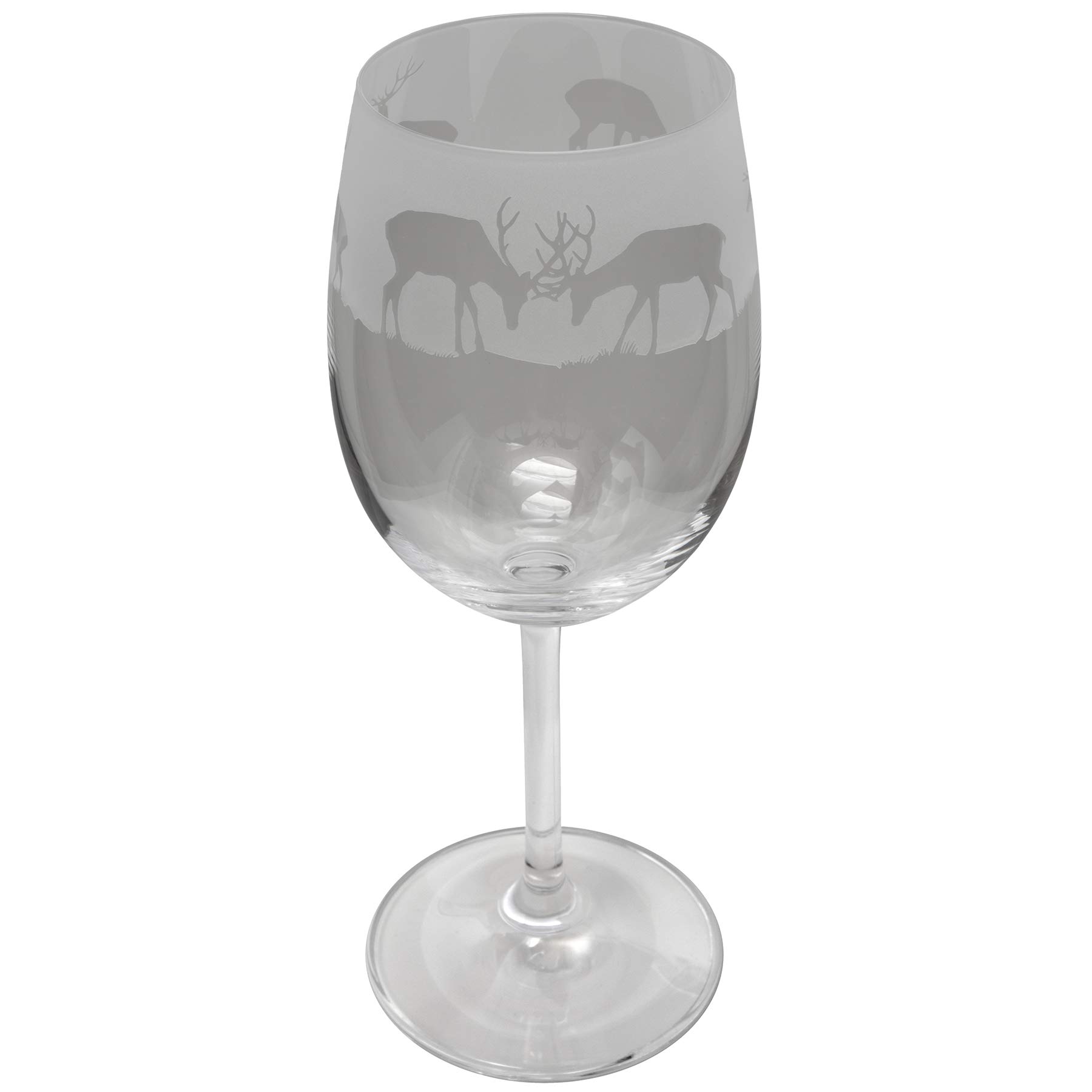 Verre à vin motif cerf 35 cl idéal pour vos repas de chasse en famille