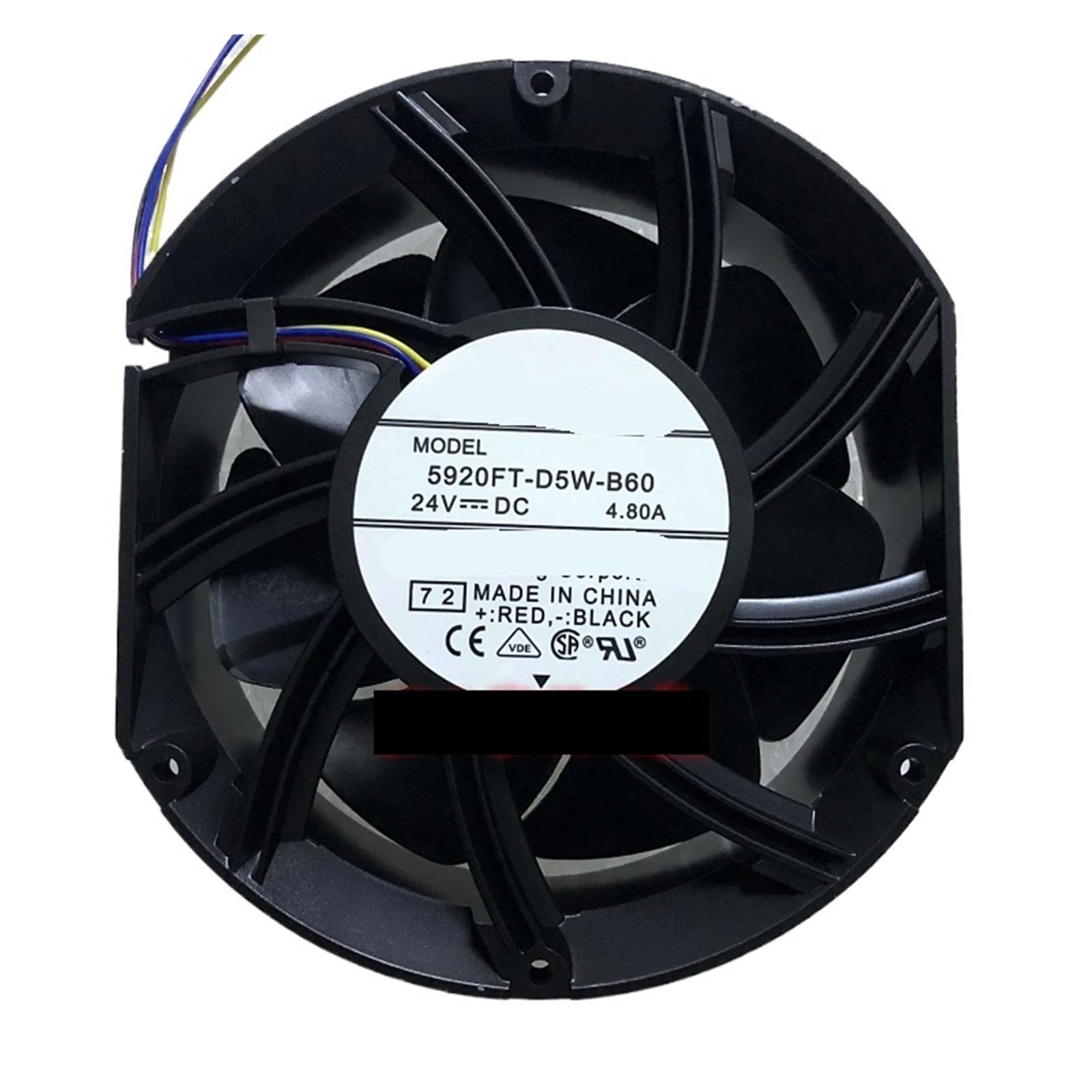Ventilateur 5920FT-D5W-B60 24V 4,8A pour refroidissement industriel de serveurs