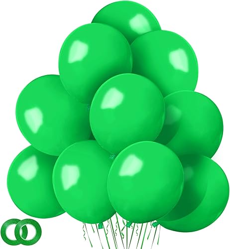 Miniatura 7 de Globos verdes de 12 pulgadas, paquete de 100 globos verdes de látex gruesos para decoraciones de fiesta de Navidad