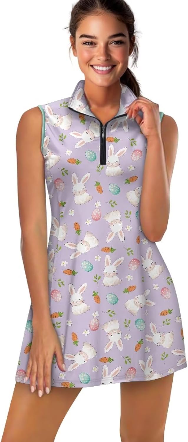 Golf Dress Outfit for Women Build in Shorts with Pockets Build in Shorts with Pockets