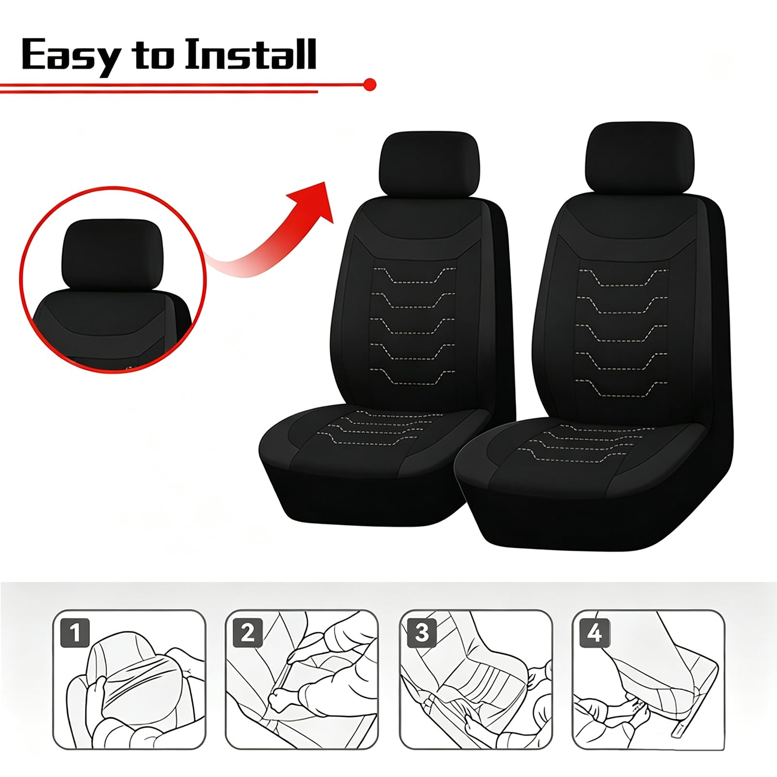 Fundas Asientos Coche para BYD Atto 2 DM-i 2025-2026 | protectores asientos transpirables compatibles airbag antideslizantes resistentes desgaste cubre asientos con reposacabezas