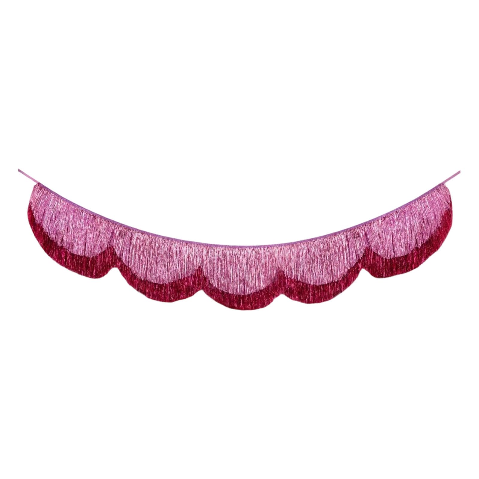 hogtnd Eye-catching Glittery Fringe Backdrop with Scalloped Edges for Party Decoration, Photo Booth Background, Hanging Ornaments, Graduation Decorations