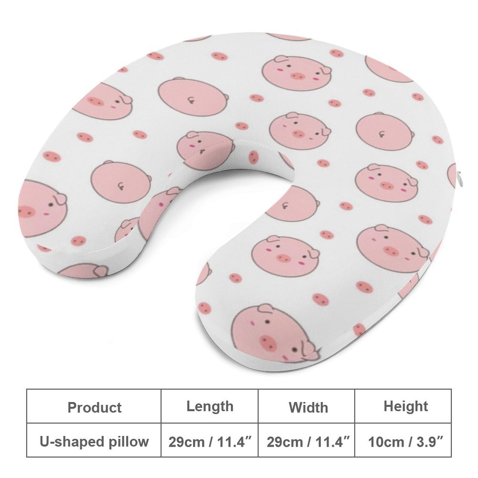 Cuscino a forma di U sorridente, nucleo in memory foam, cuscino per fornire supporto per il collo, cuscino da viaggio, adatto per aerei, auto, case e uffici.