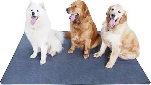 Almohadillas antideslizantes para perros de 65 x 48 pulgadas, almohadillas lavables para cachorros de rápida absorción, impermeables para