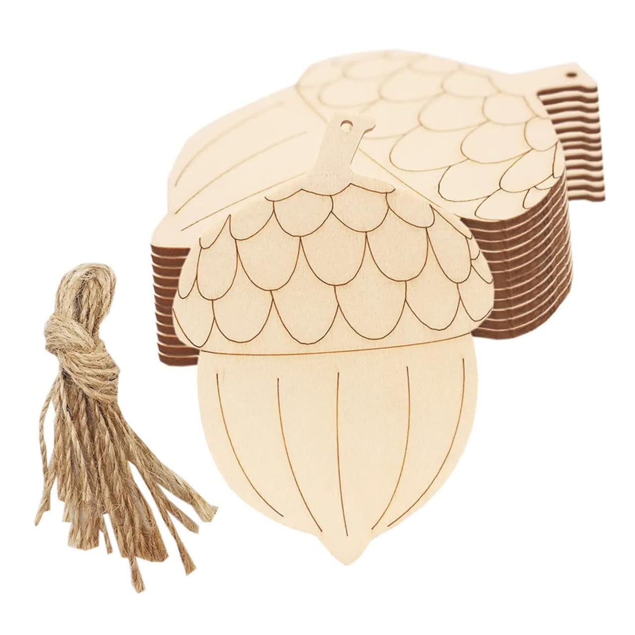 MAGICLULU 5 Sätze Holz Tannenzapfen Party Weihnachtsdekoration Anhänger 20 Stück Weihnachtsbäume Ornamente Weihnachten DIY Mini Weihnachtsbaum Ornamente Weihnachtsboxen 20 Stück * 5