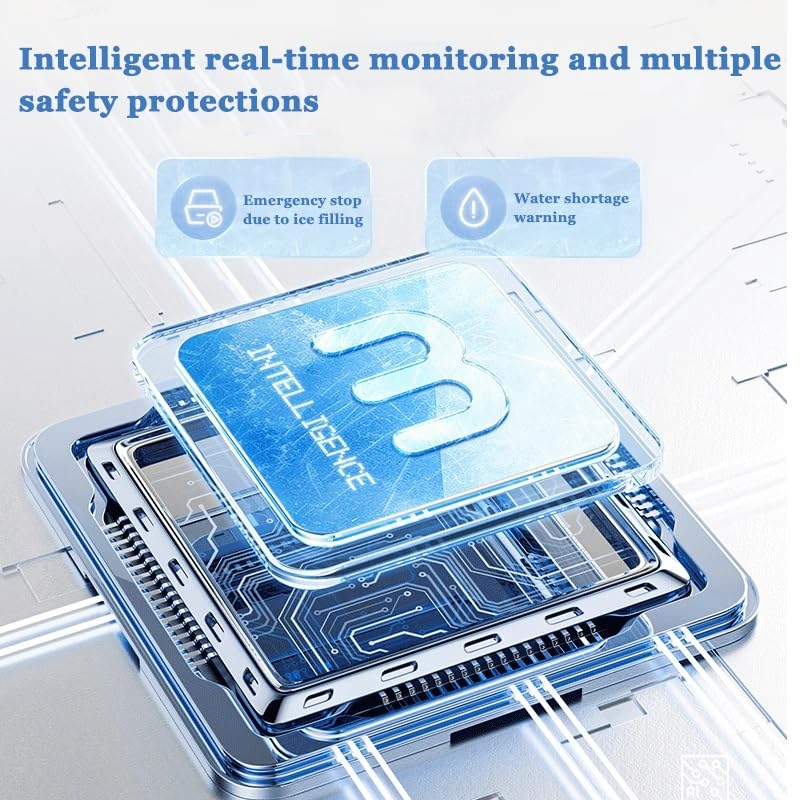 Portable Ice Maker Countertop, Pebble Ice Machine With Chew Crushed Ice, 24hrs Chewable Ice Machine, Timer, Portable Ice Maker Machine With Clear Ice Cubes For Whiskey/Coffee/Soft Drinks on Fridge.com - View 5