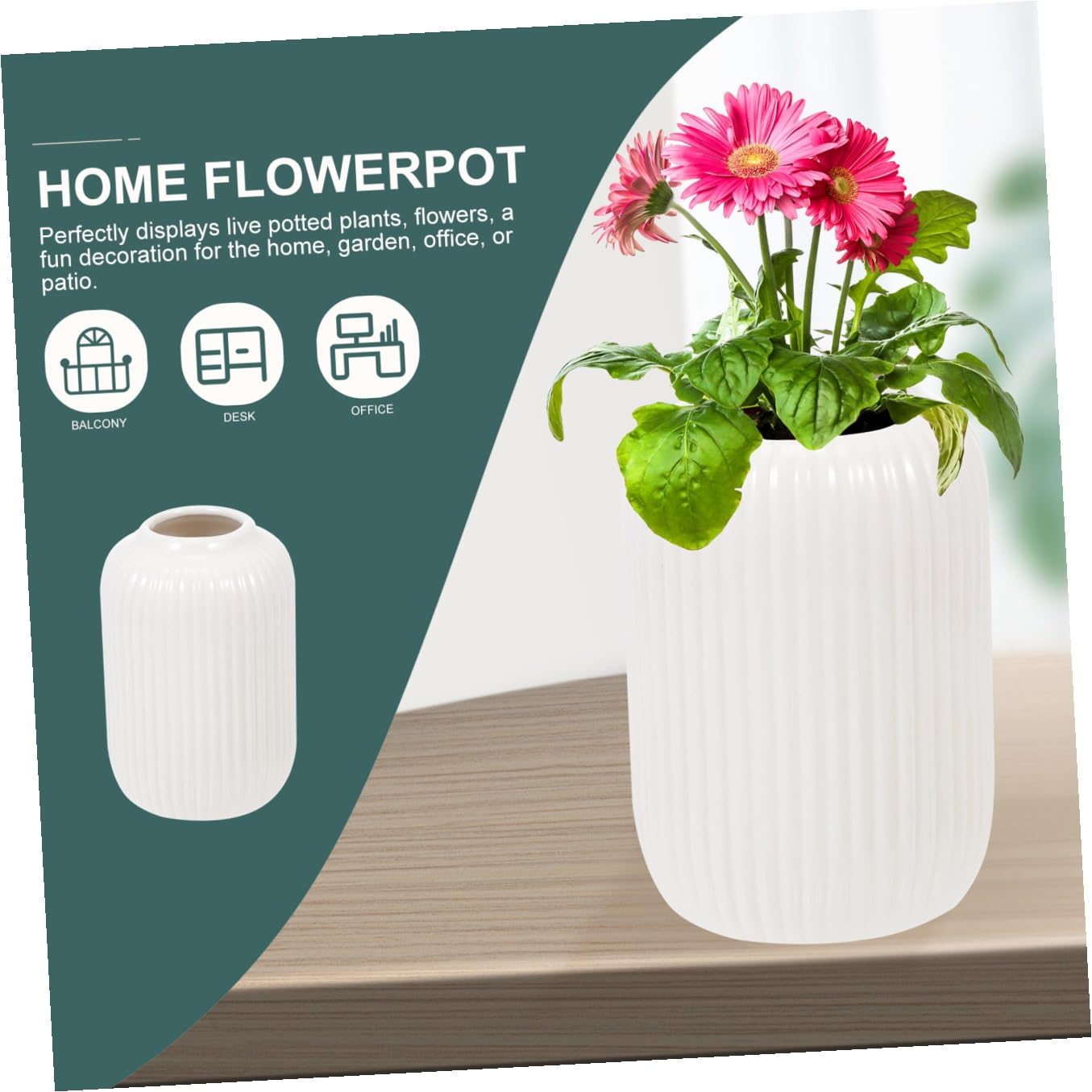 Alipis 1pezzi Vasi in Ceramica per Fiori Vaso per Fiori in Ceramica Vaso Artistico Articoli in Stile Semplice per Composizioni Floreali Decorazione per Casa Ufficio e Interni