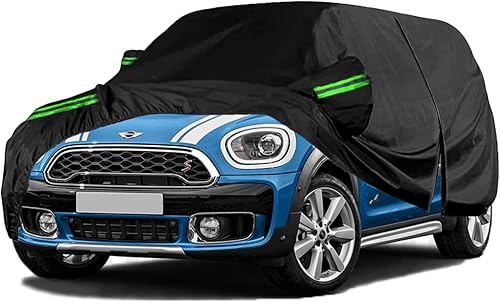 Funda impermeable para auto Mini Cooper ClubmanCountrymanAll 4 210T 6 capas ajuste personalizado para interiores y exteriores con cremallera de