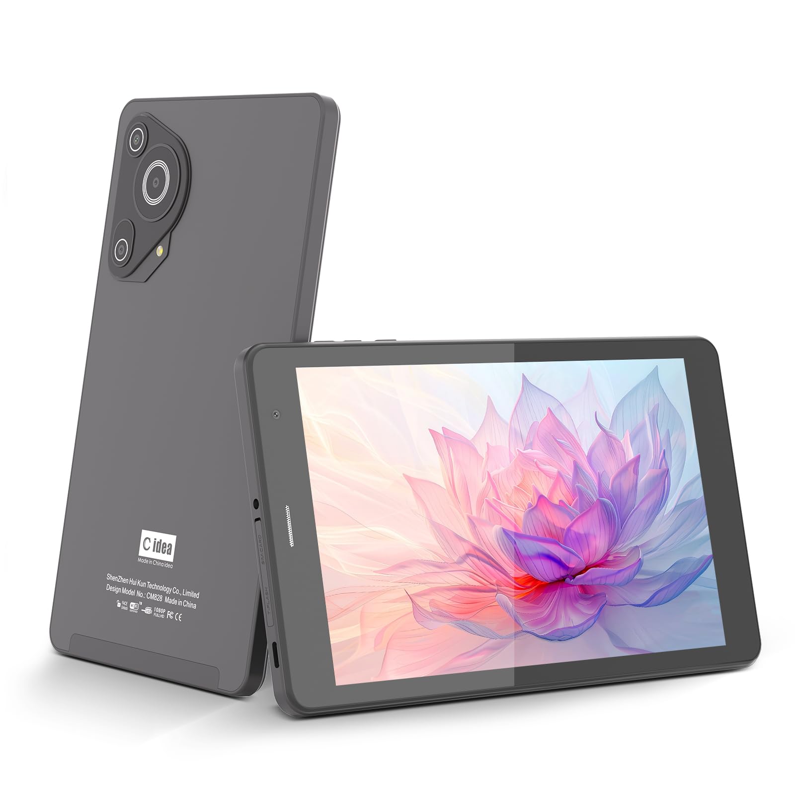 C idea 8 inch Tablet, Android 14.0 Tablet with SIM Card Slot Wifi/5G LTE 8GB RAM,512GB ROM Storage Dual 5MP+8MP Camera HD IPS Display, CM828 (Black)