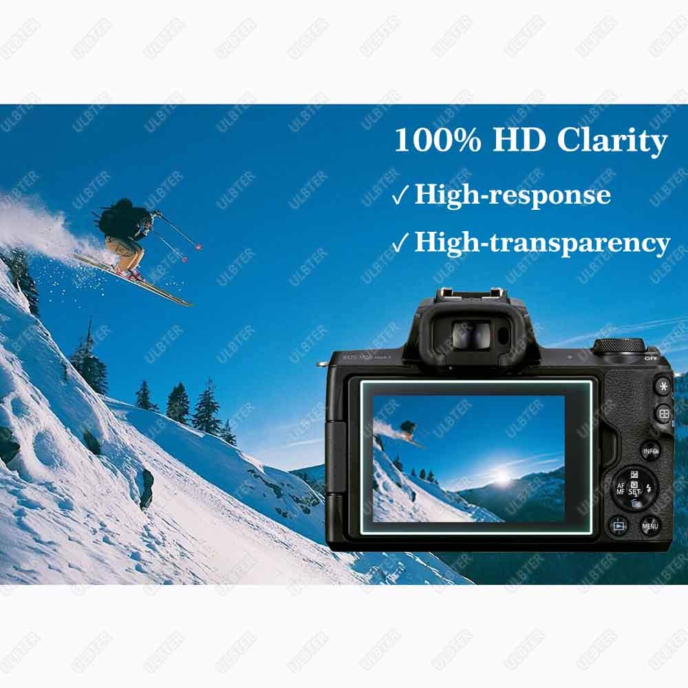 HUIPUXIANG Protection D'écran Pour Appareil Photo Reflex Numérique Canon EOS M50 M100 Avec Cache-griffe En Verre Trempé 0,3 Mm Haute Définition Dureté