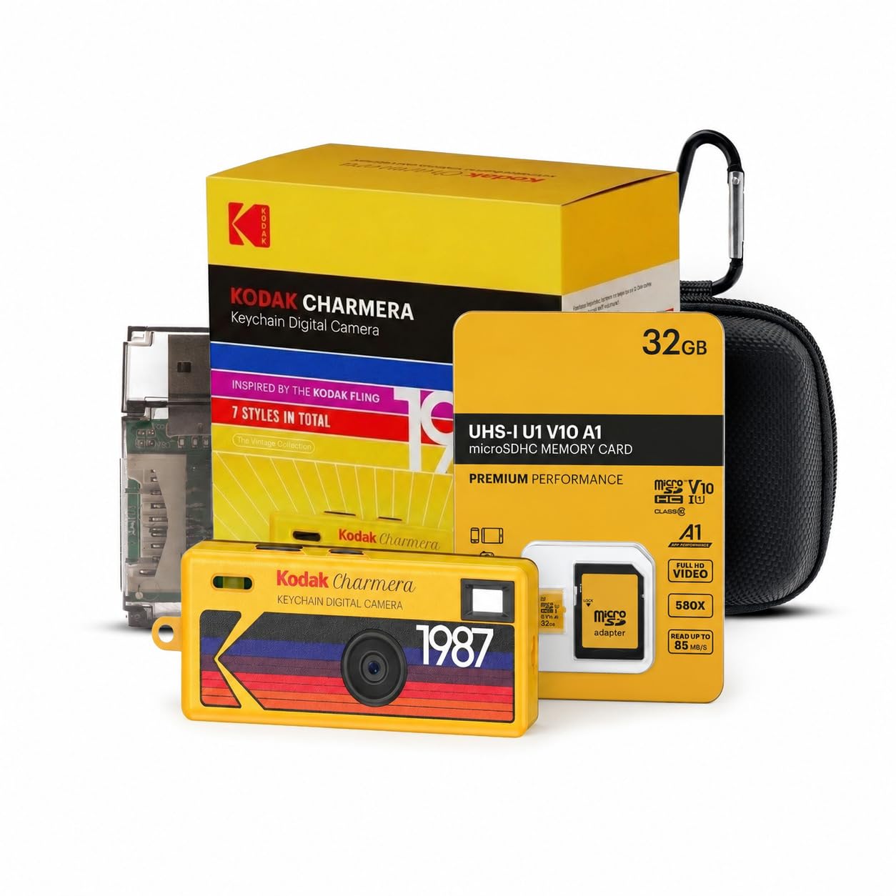 Kodak Charmera Key Chain Digital Camera Bundle with 32GB Memory Card, Card Reader and Storage Case (4 Items)-image-11
