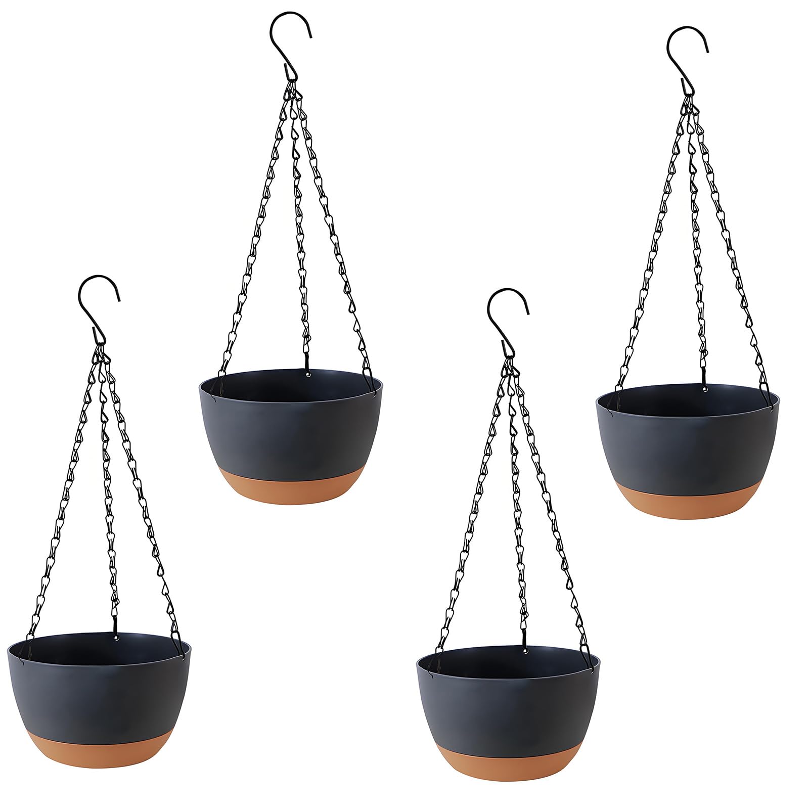 Linvimia 4Pcs Resin Hanging Basket Planter Plant Hanger Outdoor Garden Decoration for Balcony Garden Home Courtyard Decoration Indoor Outdoor Planter