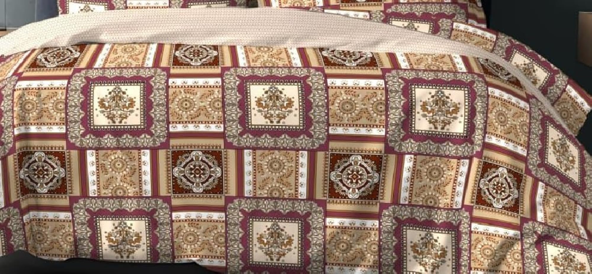 Supersoft Glace Cotton Double Bed AC Comforter Set with Bedsheet