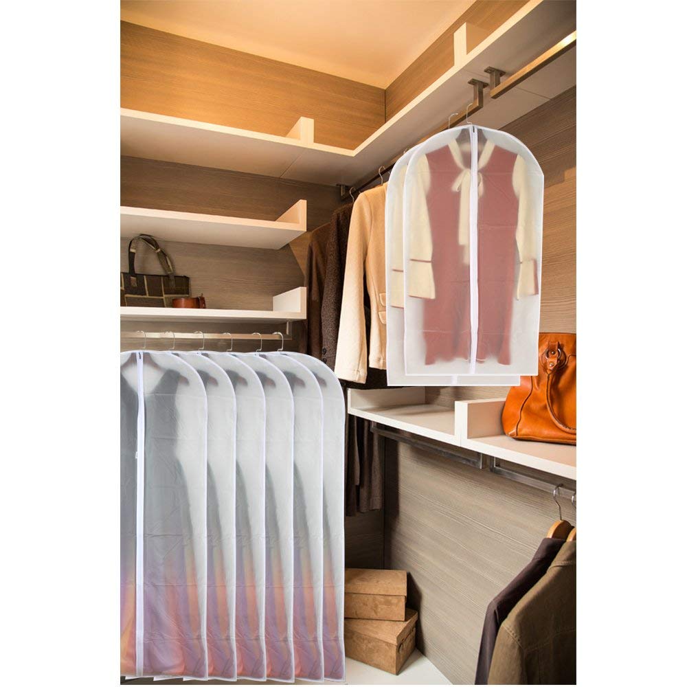 Housses De Vêtements 60x100cm Lot De 6 - Protection Anti-Mites Transparente Robes Manteaux Costumes
