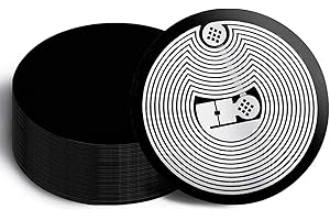NFC Stickers, 10 Pack NTAG215 NFC Tags Rewritable Black RFID Sticker (25mm) Compatible with iPhone/Android