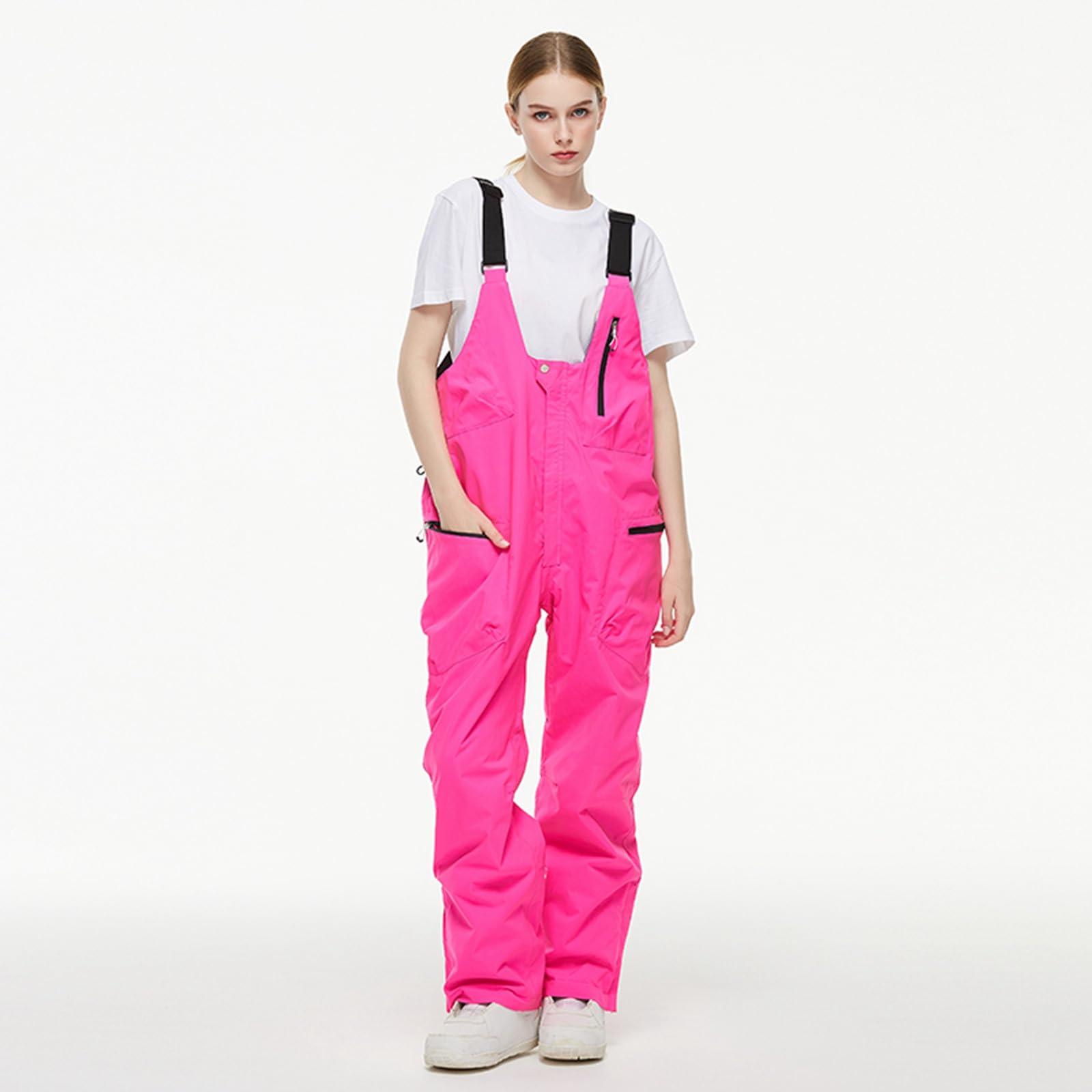Sunnyuk Completo Sci Uomo Pantaloni Impermeabile Taglie Forti Tuta da Neve Invernale Salopette Curvy Montagna Pantalone Sci Termici Elasticizzati Snowboard