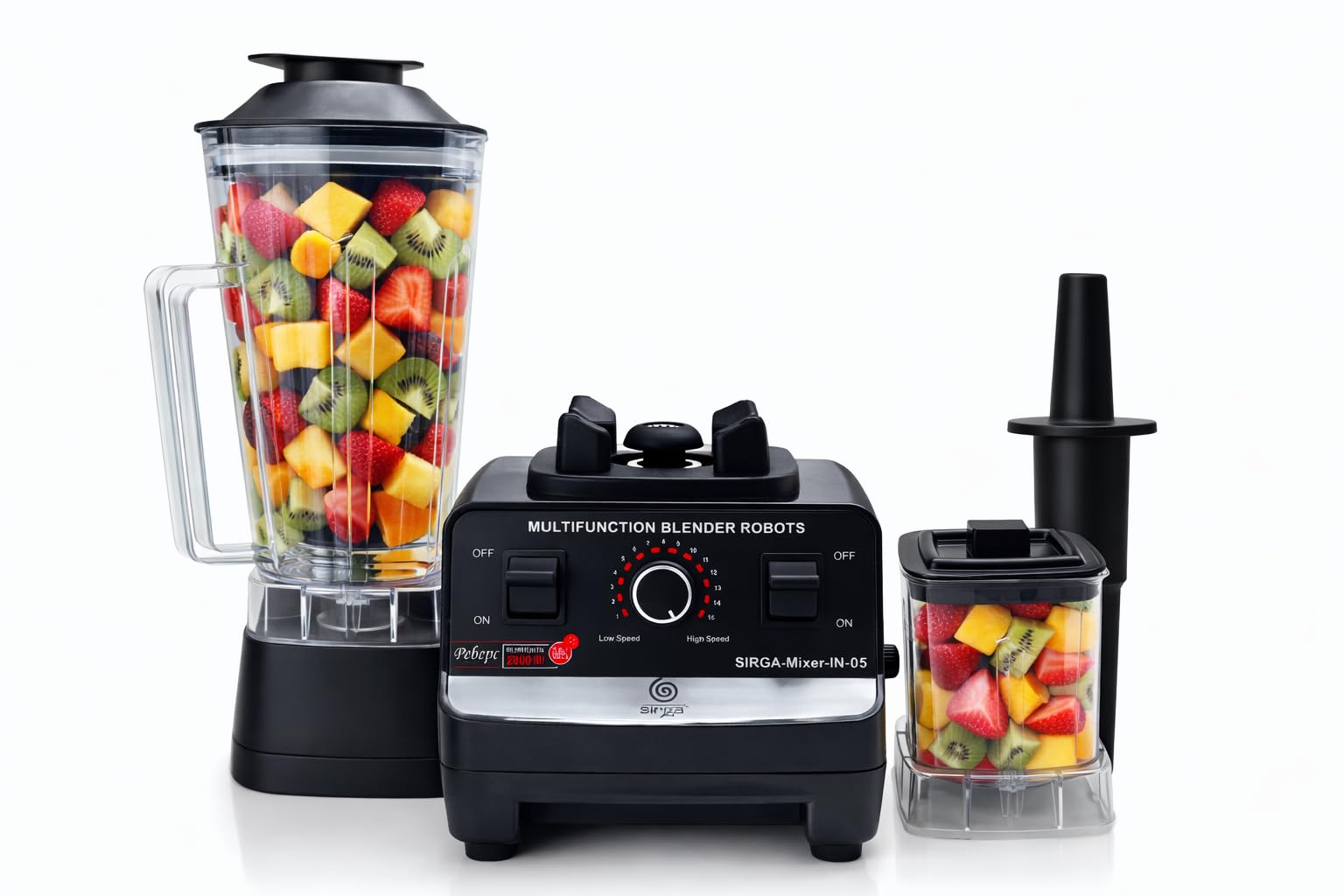 2000W Commercial Heavy Duty Mixer Blender Grinder | 15 Speed Control | 2.5L + 0.5L BPA-Free Jars | Pure Copper Motor | Ice, Meat & Masala Grinding | Pulse Mode | 6 Stainless Steel Blades-image-17