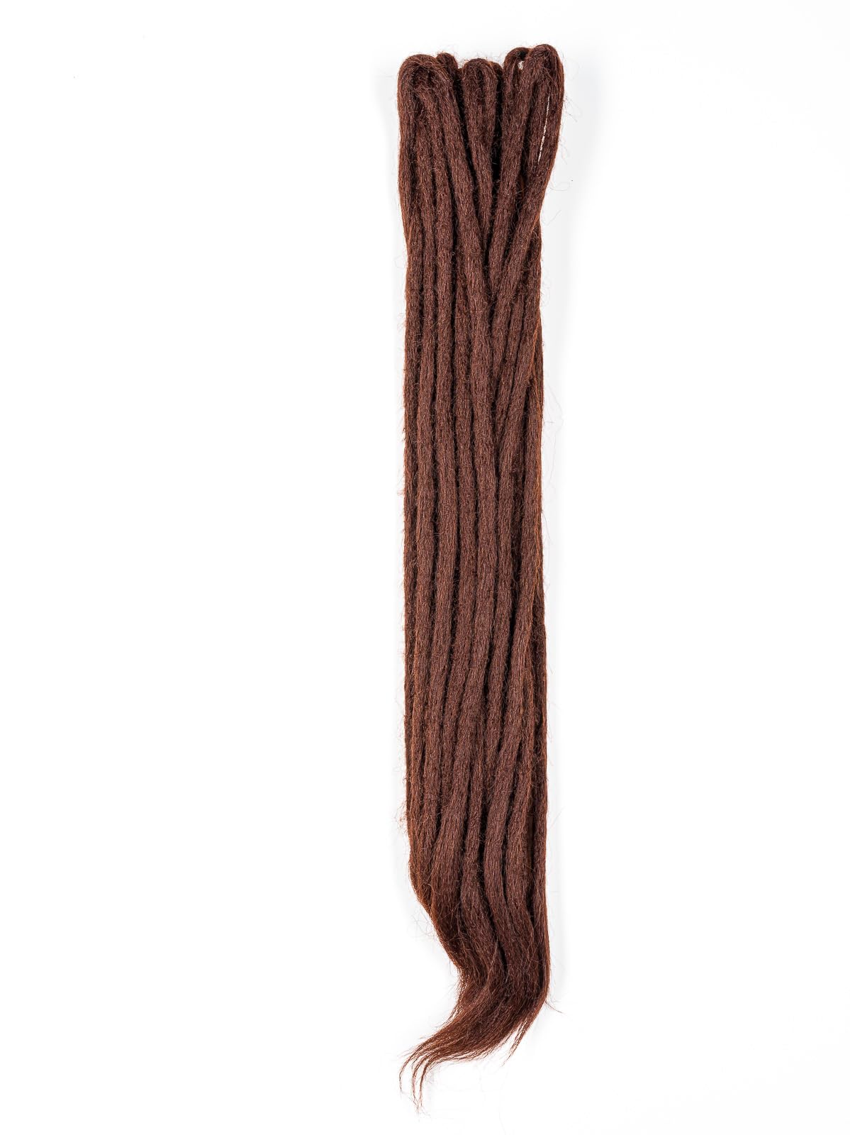 DreadLab - Double Ended Synthetic Dreadlocks (Pack of 10) Crochet Extensions (Brown Crochet), 60cm