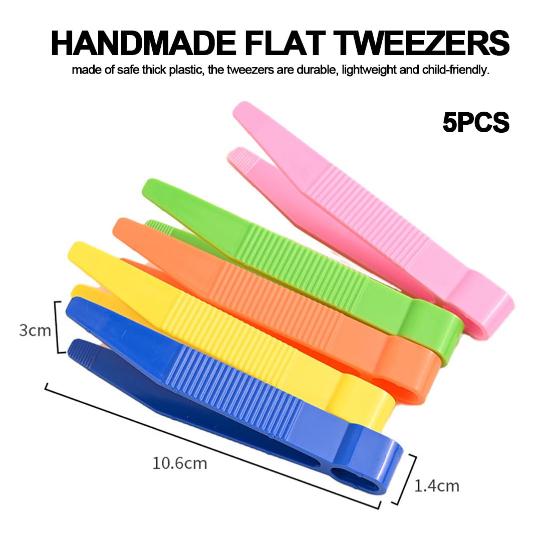 5 piezas Pinzas Montessori para niños - Pinzas de plástico ligeras para habilidades motoras finas y sensoriales, pinzas individuales para planchar (Multicolor) — view 2