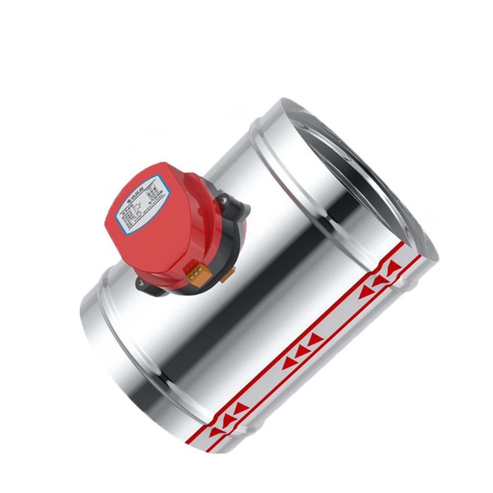 MXXDMOPD Stainless Steel 201 Damper Electric Air Valve Motorized Check for 3/4/5/6/8inch Pipe 80/100/125/150/200(150mm,220VAC)
